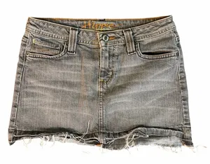 Hippie Black Jean Skirt Sz 25 thumbnail 1