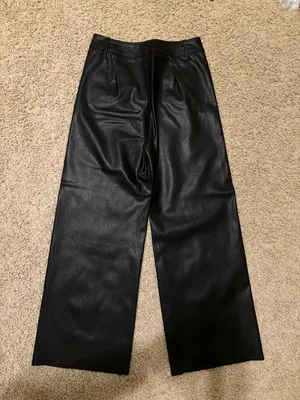 Black Leather Pants Size M thumbnail 3