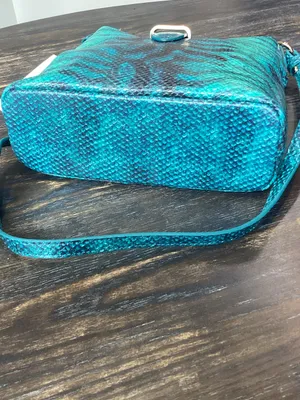 Brahmin Small Gwynne Blue Mariner Leather Crossbody thumbnail 4