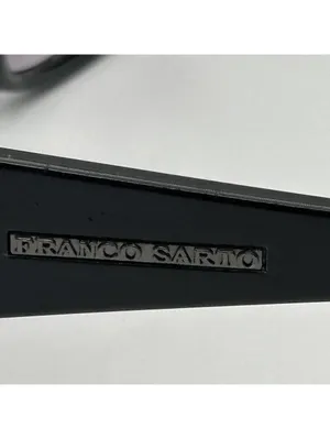 Franco Sarto Black Oversized Sunglasses with Purple Gradient Lenses thumbnail 5