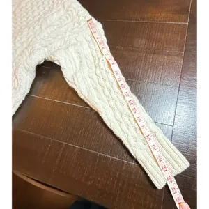 Brandy Melville Cardigan Sweater Fisherman One Size Cream Wool Blend Cable Knit thumbnail 5