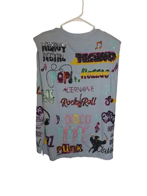✨ Queen of Sparkles Music Genre Sequin Sleeveless‎ Mini Dress XS ✨ thumbnail 5
