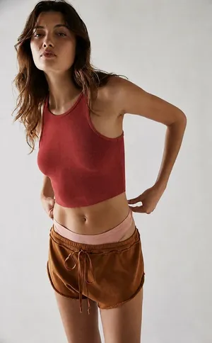 Free People Intimately Ribbed Hot Pink Crop Top Super Soft Tank M/L thumbnail 1