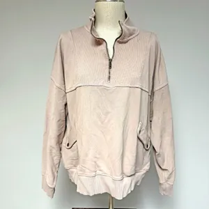 Aerie Luxe Motto Quarter Zip Pullover thumbnail 2