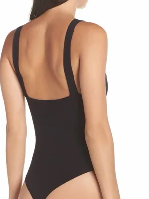 Free People Black Sweetheart Low Back Bodysuit Size Small thumbnail 2