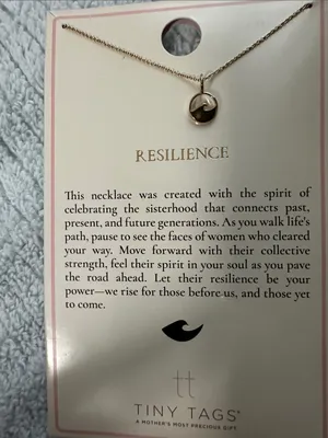 Resilience Gold Pendant Necklace - Gold by Tiny Tags NWT thumbnail 1