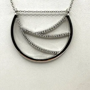 Lauren Conrad silver tone rhinestone pendant necklace thumbnail 10