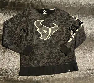 Womens M Fanatics Houston Texans NFL Tonal Gray Camo Pullover Sweatshirt thumbnail 1