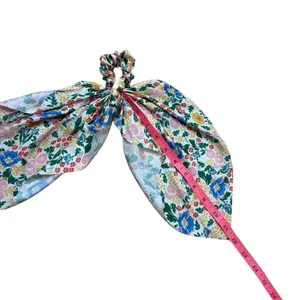 Floral Satin Hair scrunchie scarf combo thumbnail 2