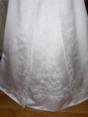 Pretty Vintage 90s Satin Split Skirt Wedding Gown thumbnail 2
