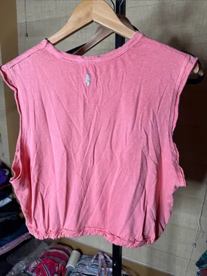 Free People FP Movement Bring the Heat Pink Cropped Muscle Tank Size Medium thumbnail 8