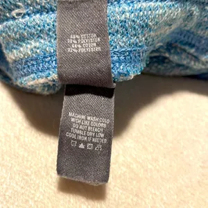 Aerie- Heather Blue Boho Cotton Shorts with Drawstring & Stripes- Size Medium thumbnail 9