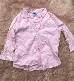 Old Navy pink button down top thumbnail 1