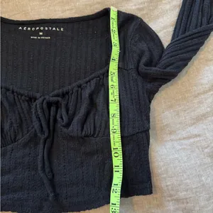 Aeropostale Black Long-Sleeve Crop Top thumbnail 8