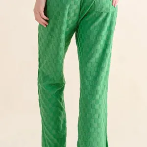 ✨NWT And The Why Brushed Texture Checker‎ Board Pattern Casual Pants thumbnail 3