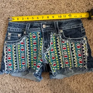 Miss Me Dark Blue Denim Shorts size 27 thumbnail 6