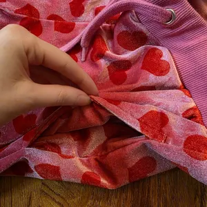 Sugar Thrillz Loyal Maneater Pink Heart Velour Track Pants thumbnail 6