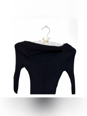Lulus Women’s Yanis Black Ribbed Asymmetrical Cutout Long Sleeve Sweater Size XS thumbnail 9