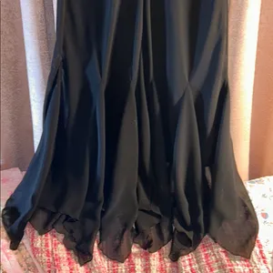 Vintage S.L. Fashions Size 12 Black Floral Embellished Midi Dress thumbnail 8
