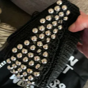 Authentic KURT GEIGER LONDON SILVERSTONE STUDS CROCHETED/LEATHER FLAP CROSSBODY thumbnail 3