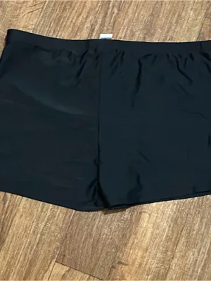 Septangle Womens Size 18 36” Waist Black Swim Shorts Classic Hot Pants New NWOT thumbnail 4