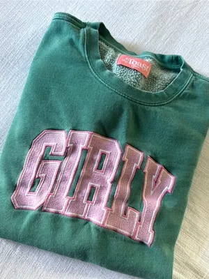 Green Girly ‘Toast’ Crew Neck Sweatshirt - Large thumbnail 1