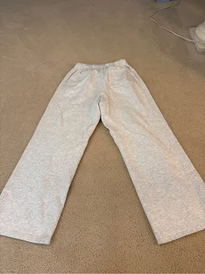 Garage Women’s Heather Light Gray Wide-Leg Sweatpants thumbnail 2