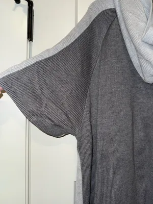 Lululemon Opened Up Poncho Sweater Grey with Dark Gray thumbnail 5