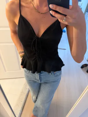 Free People Black Tank Top XS thumbnail 2