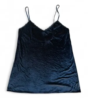 Victoria's Secret Black Velour Slip Dress L thumbnail 1