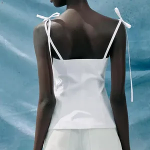 Zara white fitted tie top thumbnail 3