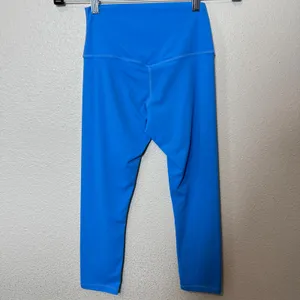 Sunzel Activewear Blue High Waisted Capri Leggings Athletic Workout Pants XS‎ thumbnail 5