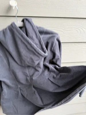 LOGO by Lori Goldstein Gray hoodie Sweatshirt with Drawstring thumbnail 4