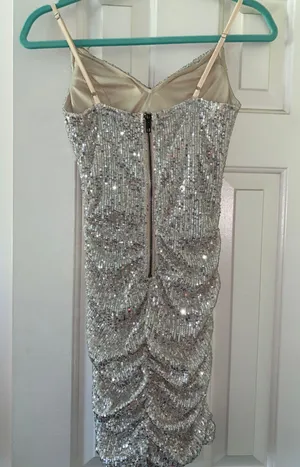 Hello Molly Silver Cowl Neck Dress thumbnail 6