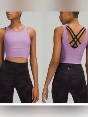 Lululemon Power Pivot Tank Top *Rib Wisteria Purple thumbnail 2