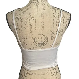 White Yoga Fitness Gym Tank Bra Size Large NEW thumbnail 2