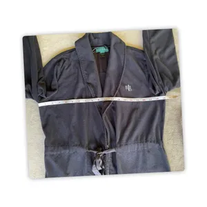 Lauren Ralph Lauren Women M Black Fleece Housewear Kimono Jacket Robe. thumbnail 5