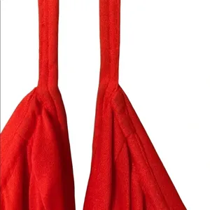 Vintage 70s red halter rhinestone maxi dress Old Hollywood Special occasion thumbnail 10