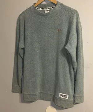 PINK by Victoria's Secret teal sweatshirt with logos thumbnail 5