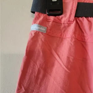 Columbia Women’s Pink Nylon Cargo Shorts Size med Belted Hiking Outdoors Fishing thumbnail 5