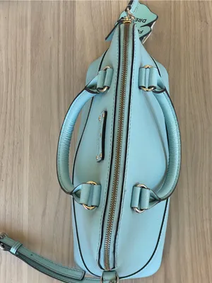 kate spade Baby Blue Leather Dome Satchel with Crossbody Strap thumbnail 7