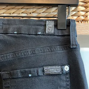 7 For All Mankind The High Waist Ankle Skinny Black Jeans, 26 thumbnail 6