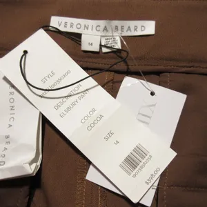 NWT Veronica Beard Elsbury in Cocoa Pintuck Stretch Flare Pants 14 $398 thumbnail 4