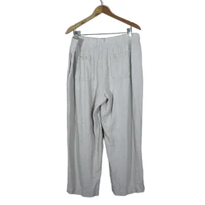 Old Navy High-Rise Wide Leg Linen Blend Comfort Waist Pants Beige Size XL thumbnail 4