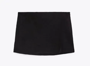 Zara NWT VELVET LOW RISE SKIRT thumbnail 1