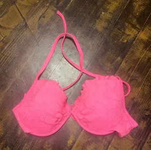 Victoria’s Secret hot pink ruffled 36C vacationcore bikini top thumbnail 1