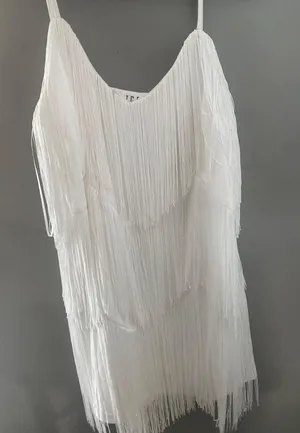Dry Goods White Fringe Dress thumbnail 1