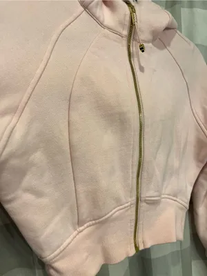 lululemon athletica Light Pink Cropped Hoodie with Gold Zipper thumbnail 2