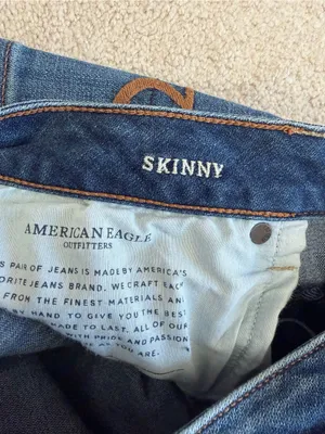 American Eagle Super Stretch X Distressed Skinny Jeans Size 12 Long thumbnail 10