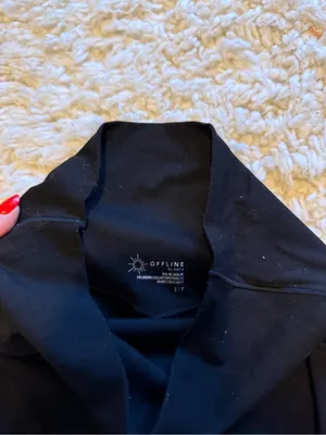 aerie Black High-Waist Leggings thumbnail 2